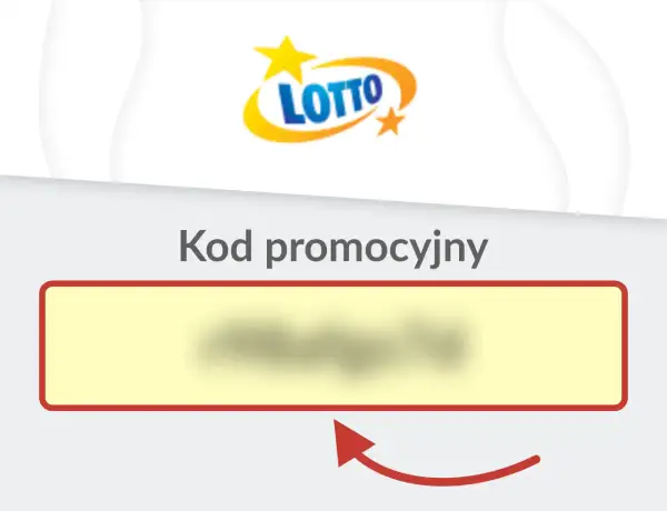 Lotto loteria promocyjna: wpisz swój kod promocyjny w pole.