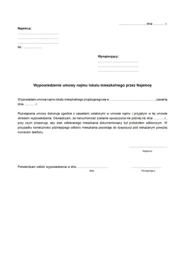 Jak napisać wypowiedzenie umowy najmu bez przykrych konsekwencji prawnych