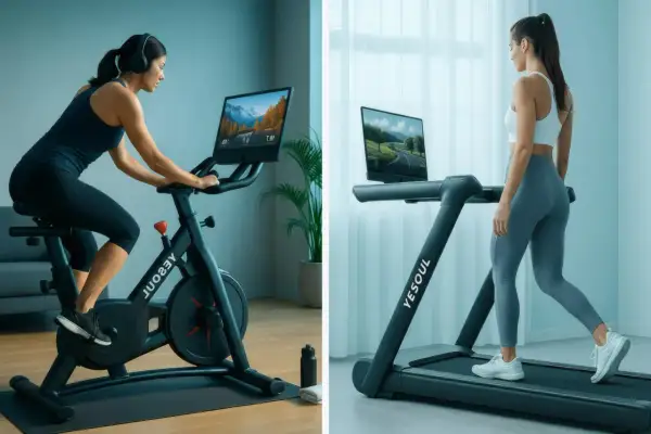 Donna su cyclette e tapis roulant: quale scegliere per allenarsi meglio?