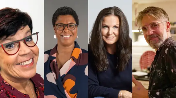 Fyra porträtt av personer som kan vara med i en ny serie på SVT.