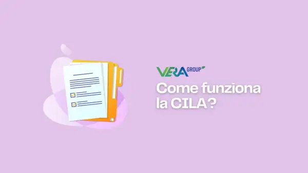 Documenti e cartellina gialla, con testo "Come funziona la CILA?". Utile per la manutenzione straordinaria.