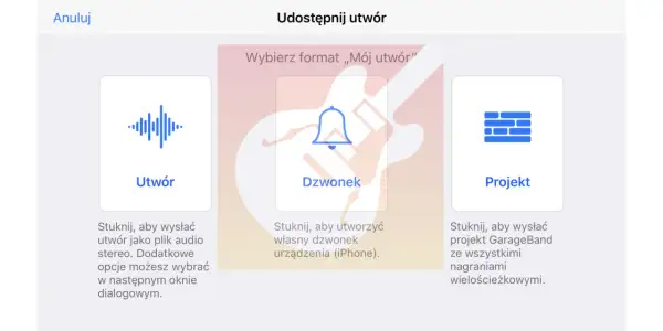 Wybierz "Dzwonek", by utworzyć własny dzwonek na iPhone'a, pokazując jak wgrać dzwonek na iPhone bez iTunes.
