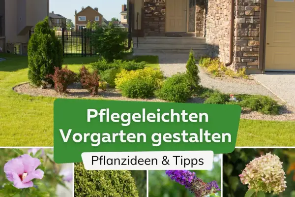 Ein schöner, pflegeleichter Vorgarten gestalten mit Ziergräsern, Sträuchern und Blumen. Tipps für wenig Aufwand.