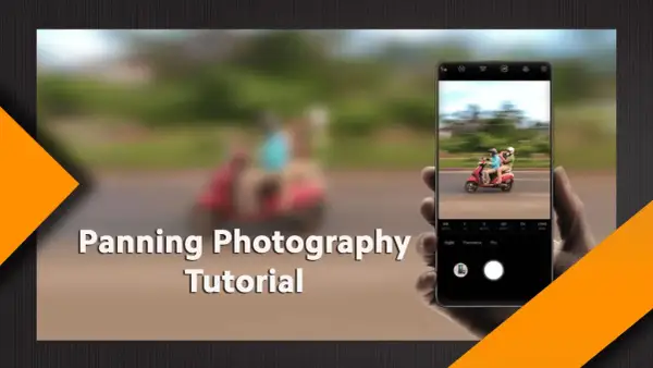 Tutorial di foto in movimento Xiaomi: un telefono cattura uno scooter in corsa, creando un effetto dinamico.