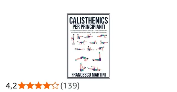 Illustrazione di calisthenics esercizi per principianti, con diverse posizioni a corpo libero.