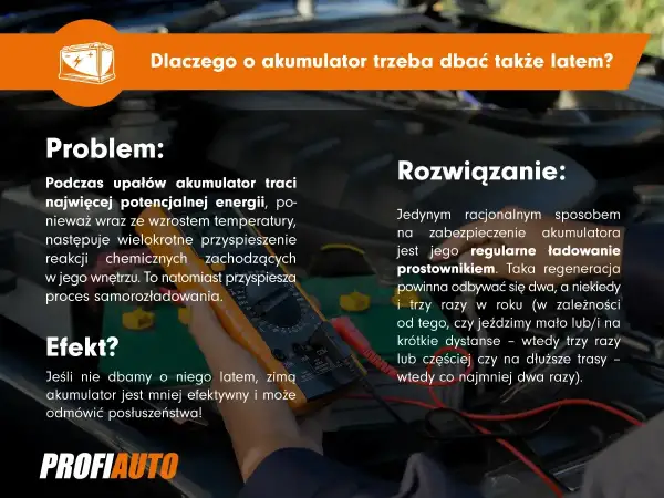Regularne ładowanie prostownikiem to klucz do ochrony akumulatora latem. Zapobiega to jego samorozładowaniu i zapewnia sprawność zimą.