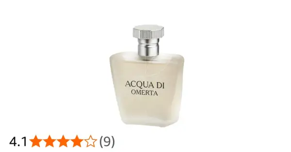 Elegancka butelka perfum "Acqua di Omerta" z metalową nakrętką. Tajemniczy zapach, który skrywa swoją historię.