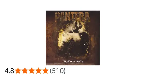 Copertina album Pantera "Far Beyond Driven", con un'immagine astratta e inquietante.