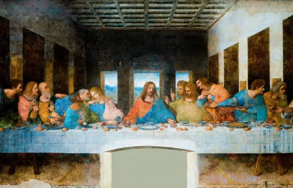 Ostatnia Wieczerza, jedno z najważniejszych dzieł Leonardo da Vinci, ukazuje dramatyczny moment rozmowy Jezusa z apostołami.