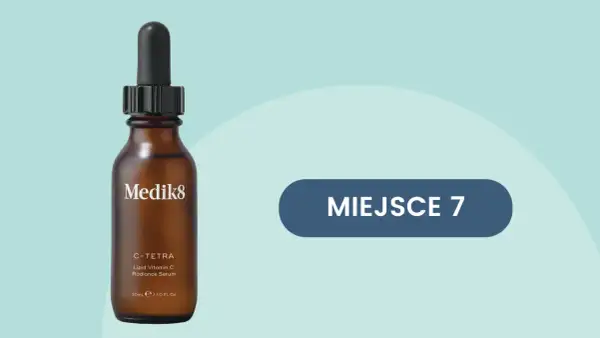 Serum Medik8 C-TETRA z lipidową witaminą C (kwas askorbinowy) dla promiennej skóry. Miejsce 7.