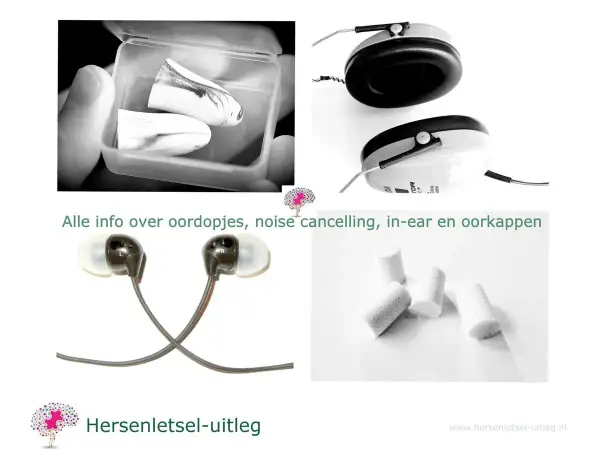 Verschillende soorten oordopjes tegen overprikkeling: in-ear, noise cancelling en oorkappen. Ook schuimoordopjes.