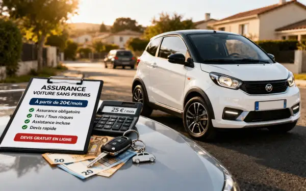 Assurance voiture sans permis : oui, c'est possible ! Devis gratuit en ligne dès 20€/mois.