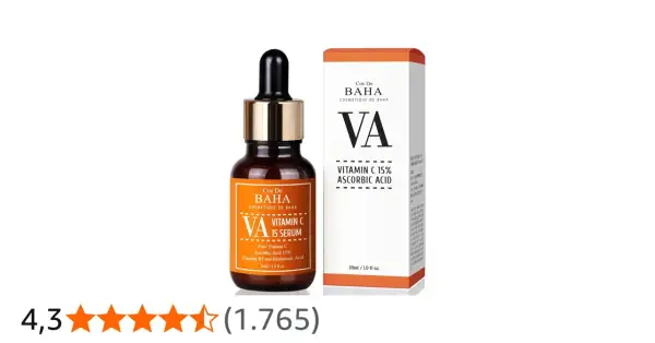 Cos De Baha Vitamin C 15% Serum mit Hyaluronsäure und Vitamin B5.