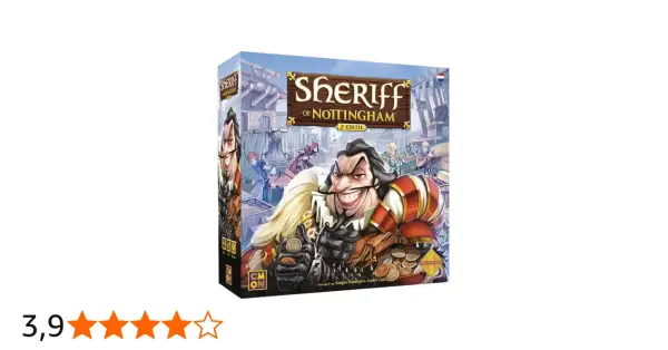 Szeryf z Nottingham, złowrogi strażnik miasta, wita graczy w swojej 2. edycji gry planszowej.