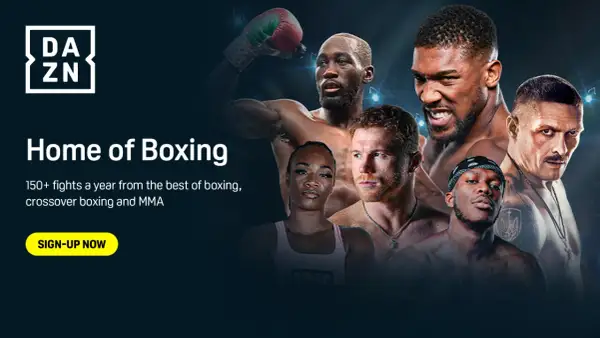 DAZN's Home of Boxing features diverse fighters across various boxing weight classes. Sign up now for 150+ fights a year!