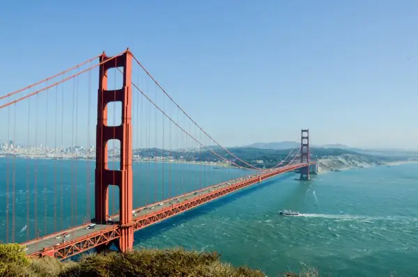 Most sławny na świecie, Golden Gate Bridge w San Francisco, USA.