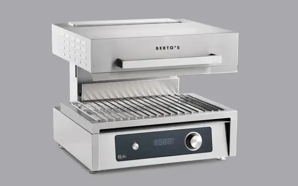 Salamandra professionale Berto's in acciaio inox, perfetta per gratinare e tostare in cucina.