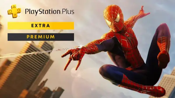 Spider-Man w akcji, zapowiedź gier **PS Plus Sierpień** w wersjach Extra i Premium.