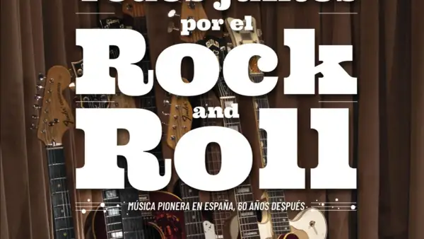 Guitarras icónicas forman el fondo de "Rock and Roll", celebrando la música pionera en España.