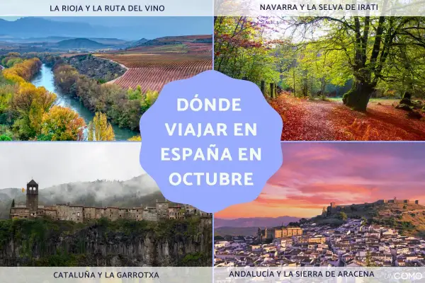 Paisajes de España para visitar en octubre: La Rioja, Navarra, Cataluña y Andalucía.
