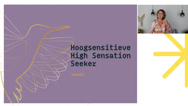 Wat is HSS? Een introductie tot Hoogsensitieve High Sensation Seekers, met een vogel en een vrouw die uitleg geeft.