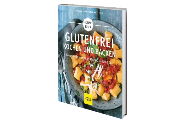 Kochbuch "Glutenfrei Kochen und Backen" mit Gnocchi-Gericht. Zeigt, dass Genussvoll essen ohne Weizen, Dinkel & Co. möglich ist.