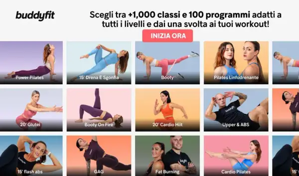 Allenamenti per rafforzare i muscoli core, come Pilates e addominali, con istruttori su Buddyfit.