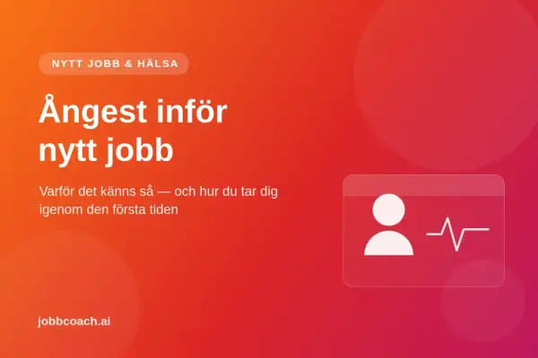 Ångest inför nytt jobb? Texten ger råd om hur du hanterar den första tiden på en ny arbetsplats.