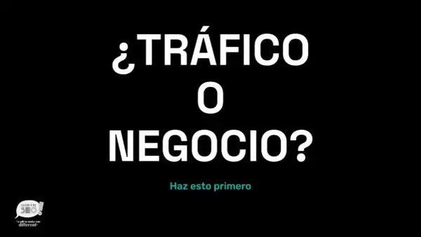 ¿Tráfico o negocio? La clave para el éxito. Logo de Lucía y el SEO.