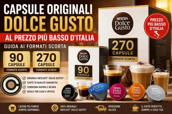 Scopri come fare il caffè con le cialde Nescafé Dolce Gusto, con offerte speciali e formati scorta da 90 o 270 capsule.