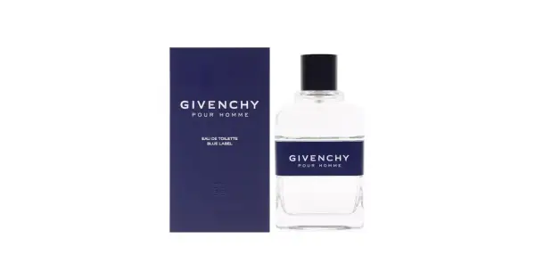 Givenchy Pour Homme Blue Label - elegancki zapach dla mężczyzny, zamknięty w szklanej butelce i granatowym pudełku.