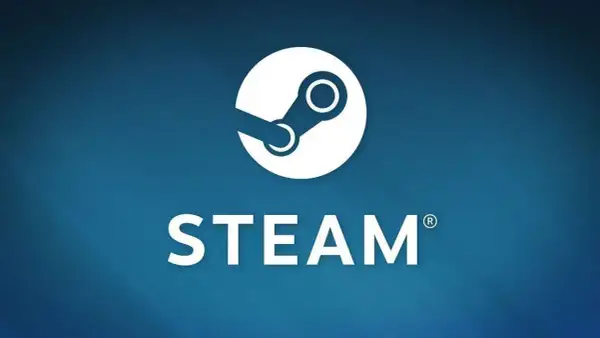 Logo Steam na niebieskim tle. Dowiedz się, jak odebrać prezent Steam i cieszyć się nowymi grami!