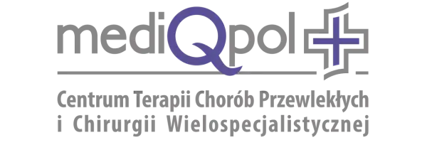 Logo MediQpol: Centrum Terapii Chorób Przewlekłych i Chirurgii Wielo specalistycznej.