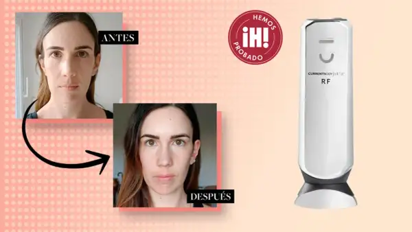 Comparativa antes y después de un tratamiento de radiofrecuencia facial. Dispositivo RF CurrentBody Skin.