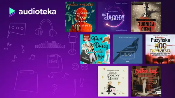 Kolekcja audiobooków polskich pisarek: Magda Knedler, Maria Konopnicka, Elżbieta Cherezińska, Wisława Szymborska, Katarzyna Puzyńska, Weronika Anna Marczak.