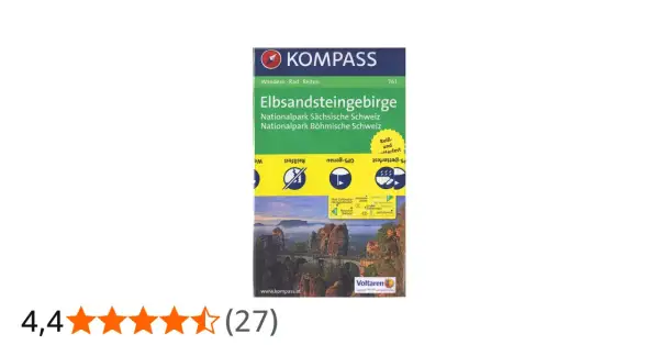 Wanderkarte Elbsandsteingebirge, Nationalpark Sächsische Schweiz und Böhmische Schweiz. Perfekt für Touren in der **czeska szwajcaria**.