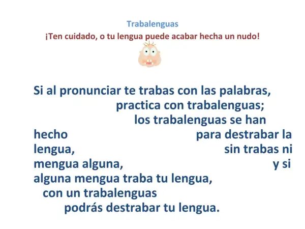 Texto con trabalenguas largos para destrabar la lengua. ¡Cuidado, o tu lengua se enreda!