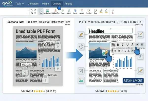 Jak przekonwertować PDF na Word? Narzędzie Qwer PDF pozwala na łatwą konwersję, zachowując formatowanie.