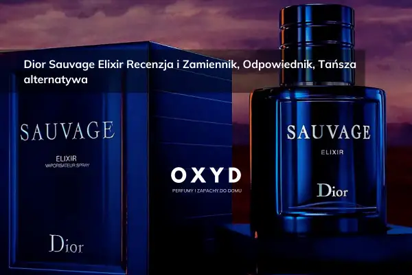 Elegancka butelka i pudełko perfum męskich Dior Sauvage Elixir. Recenzja i tańsza alternatywa.