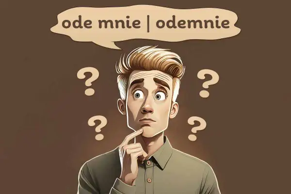Zastanawia się, czy to ode mnie, czy ode mnie. Wokół niego unoszą się znaki zapytania.