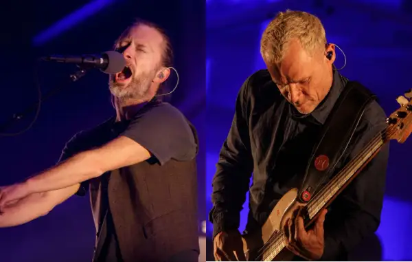 Thom Yorke śpiewa, Colin Greenwood gra na basie. Muzyka Radiohead, jak "atoms for peace", jednoczy ludzi.