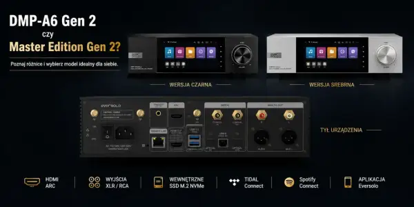 Eversolo DMP-A6 Gen 2 i Master Edition Gen 2: porównanie. Poznaj możliwości PCM i wybierz idealne urządzenie.