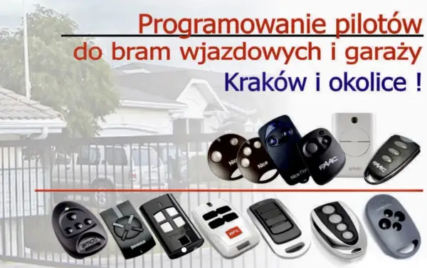 Programowanie pilotów do bram wjazdowych i garaży w Krakowie. Różne modele pilotów, dowiedz się, jak zaprogramować pilot do bramy.