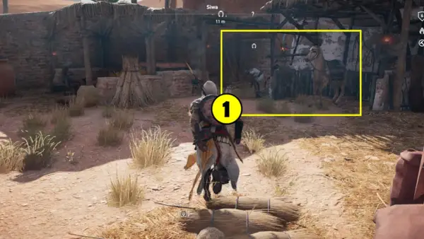 Bayek w Assassin's Creed Origins poradnik. Wskazówka 1: koń w stajni.
