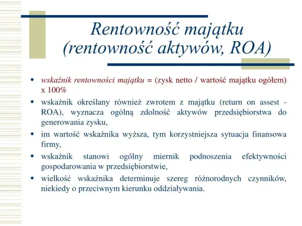 Jak rentowność majątku wpływa na sukces finansowy firmy?