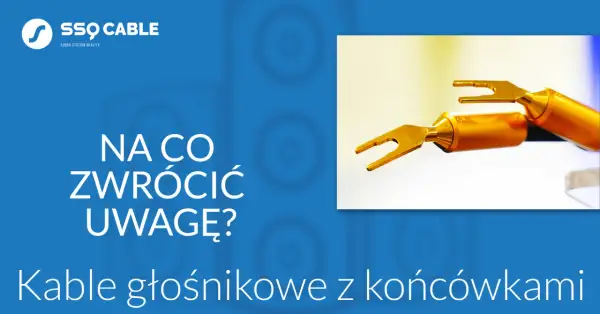 SSQ Cable: Na co zwrócić uwagę? Grubość kabla a jakość dźwięku. Złote końcówki kabli głośnikowych.