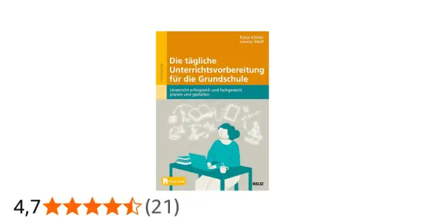 Eine Lehrerin bereitet den Unterricht vor. Das Buch "Die tägliche Unterrichtsvorbereitung für die Grundschule" zeigt, wie man Unterricht erfolgreich plant.
