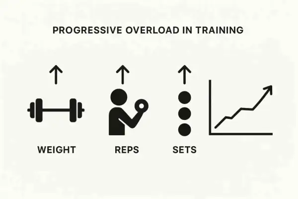 Progressive Overload: Mehr Gewicht, mehr Wiederholungen, mehr Sätze – der beste Trainingsplan für stetige Fortschritte.