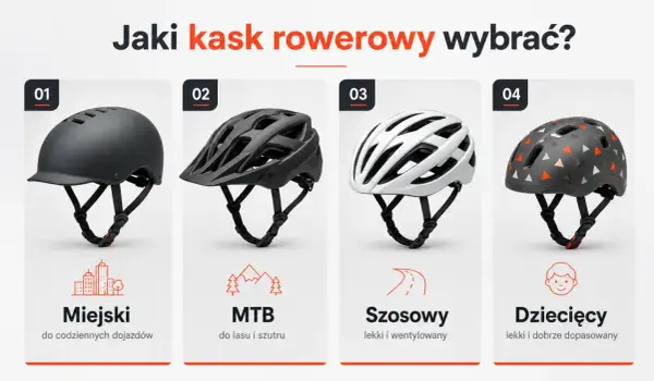 Cztery rodzaje kasków rowerowych: miejski, MTB, szosowy i dziecięcy. Wybierz dobry kask rowerowy dla siebie!