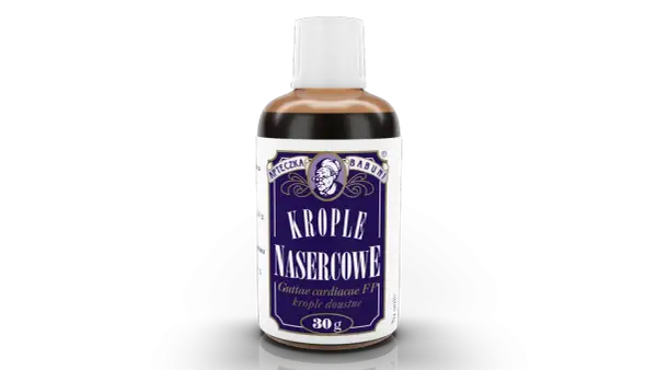 Krople nasercowe Babuni, 30g. Informacje o dawkowaniu znajdziesz na opakowaniu lub w ulotce.